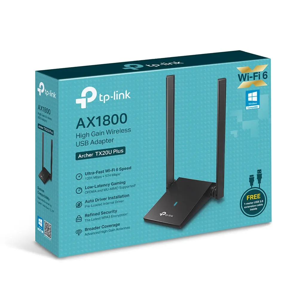 TP-Link Archer TX20U Plus, AX1800, Wireless USB Adapter