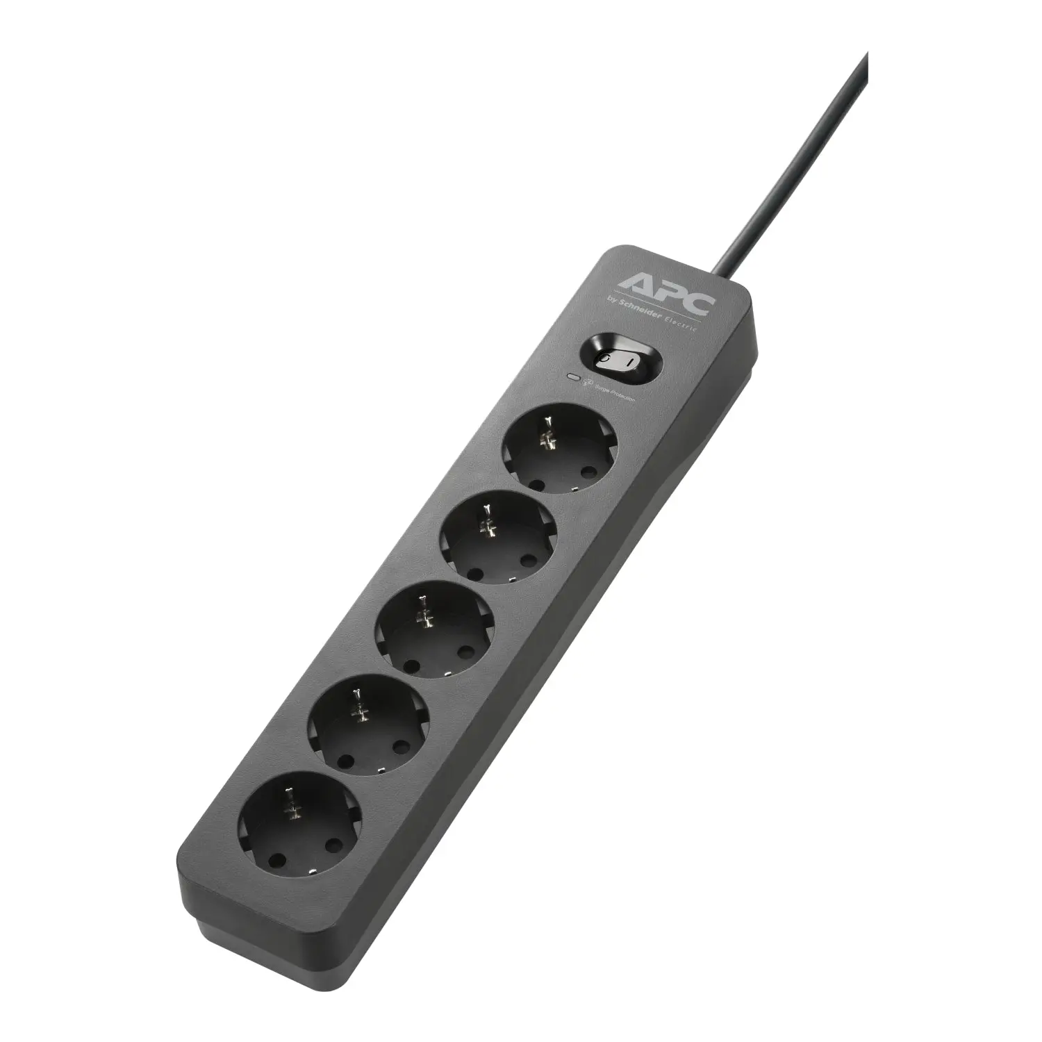 APC PME5B-GR Surge Protector, Essential SurgeArrest 5 Outlet, 1.5 m, 230V/10 A, 2300 W, Germany, Black