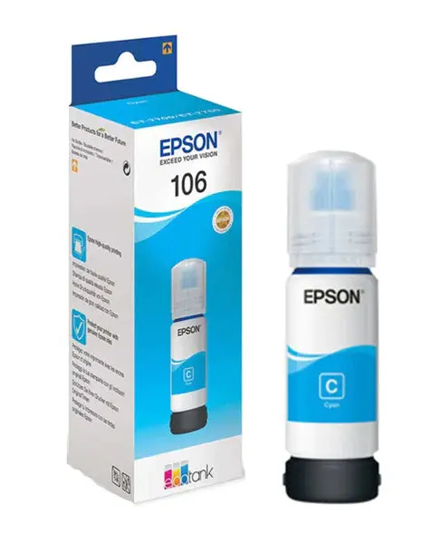 Epson 106 Cyan Ink Bottle C13T00R240