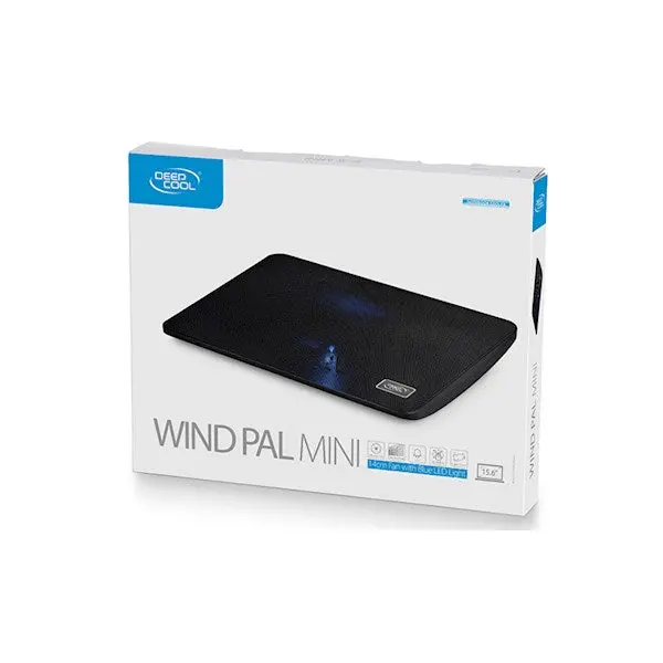 DeepCool WIND PAL MINI Slim Notebook Cooler with 14cm Blue LED Fan 15.6 (DP-N114L-WDMI)