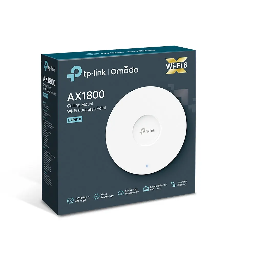 TP-Link EAP610, AX1800 Ceiling Mount Wi-Fi 6 Access Point