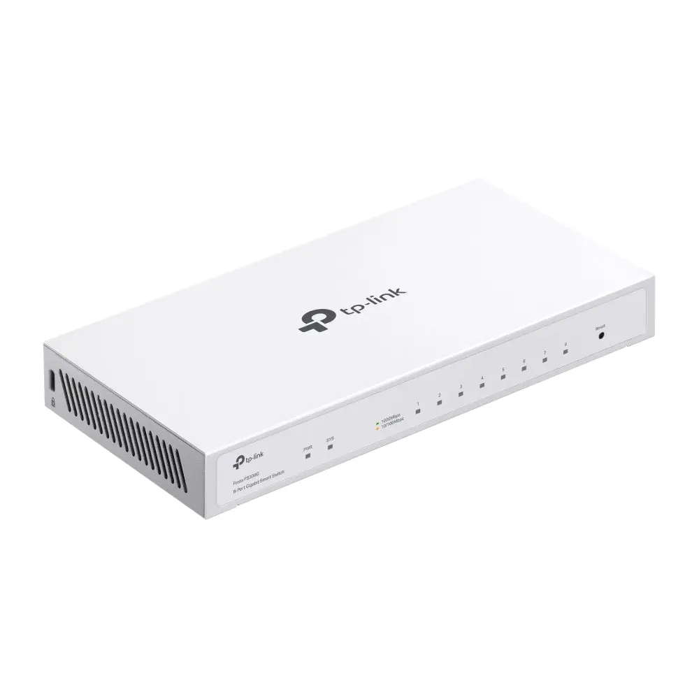 TP-Link Festa FS308G, 8-Port 10/100/1000Mbps Smart Switch, Supports PoE input