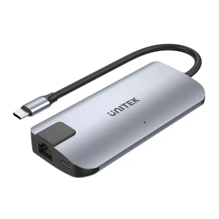 Unitek D1028A 5-In-1 USB3.1 10Gbps Multi-Port Hub (2-Port USB-A 10Gbps + HDMI 4K60Hz + RJ45 + PD 100W), Space Grey