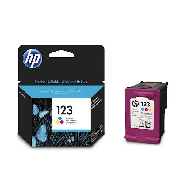 HP 123 Tri-color Ink Cartridge, F6V16AE