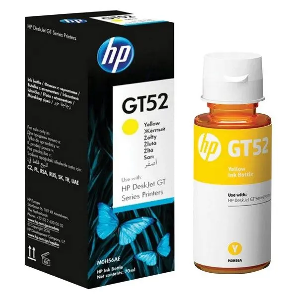 HP GT52 Yellow Ink Bottle, M0H56AE