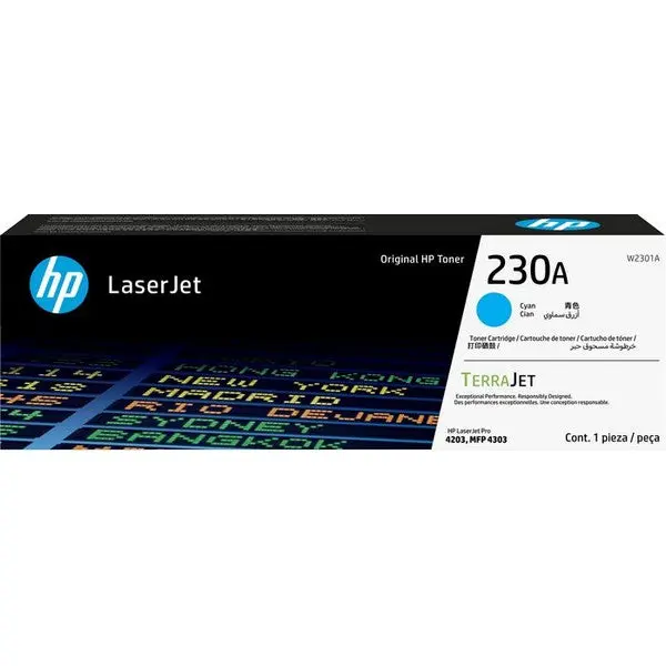 230A HP Toner Cartridge, Cyan, W2301A
