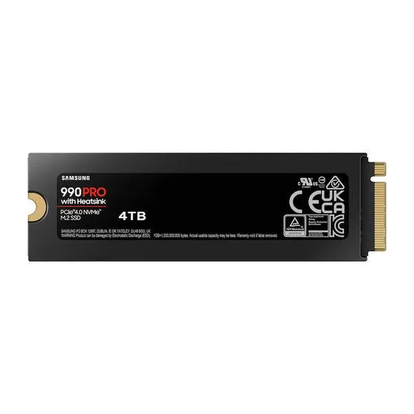 Samsung 990 PRO w/Heatsink NVMe™ M.2 SSD 4TB, PCIe Gen 4.0