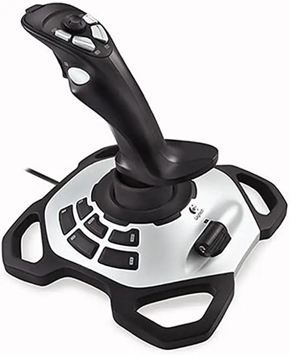 Extreme 3D Pro Joystick 12 Buttons, LOGITECH - SILVER/BLACK - USB 942-000031
