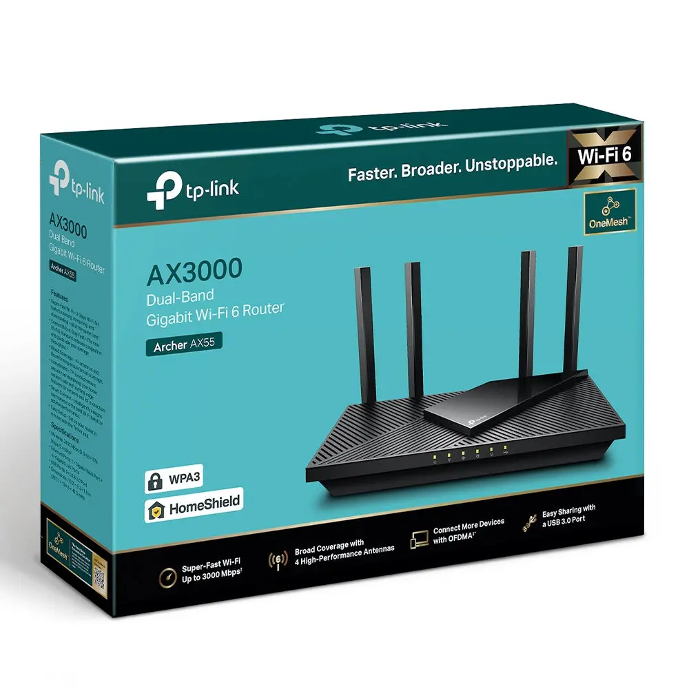 TP-Link Archer AX55, AX3000 Wi-Fi 6 Router