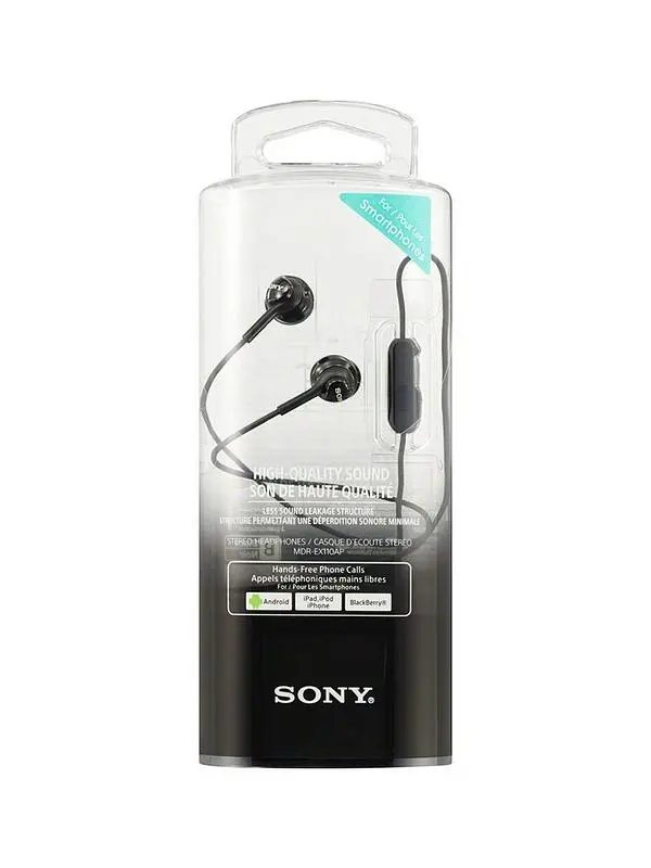 Sony EX110, In-ear Headphone Black