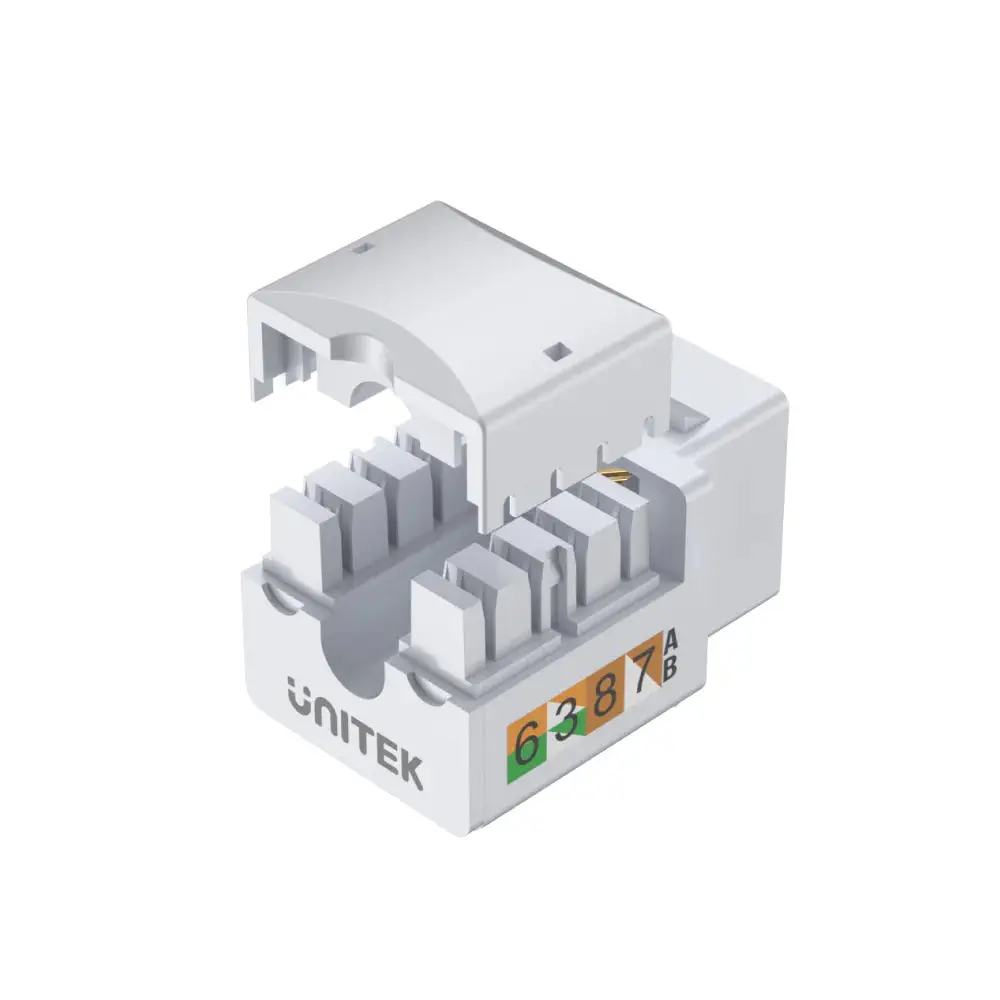 T012A Unitek CAT6 Modular Keystone Jack (UTP), 90 degree, compatible with T568A/T568B