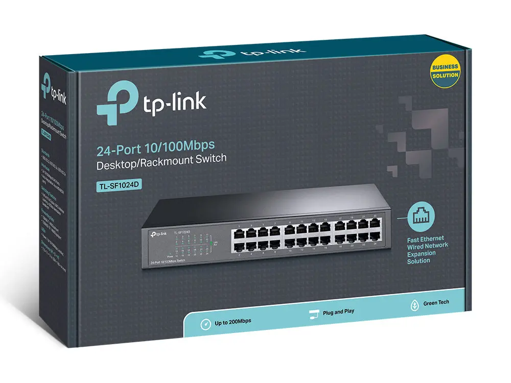 TP-Link TL-SF1024D, 24-port 10/100 Switch, 24 10/100M RJ45 ports