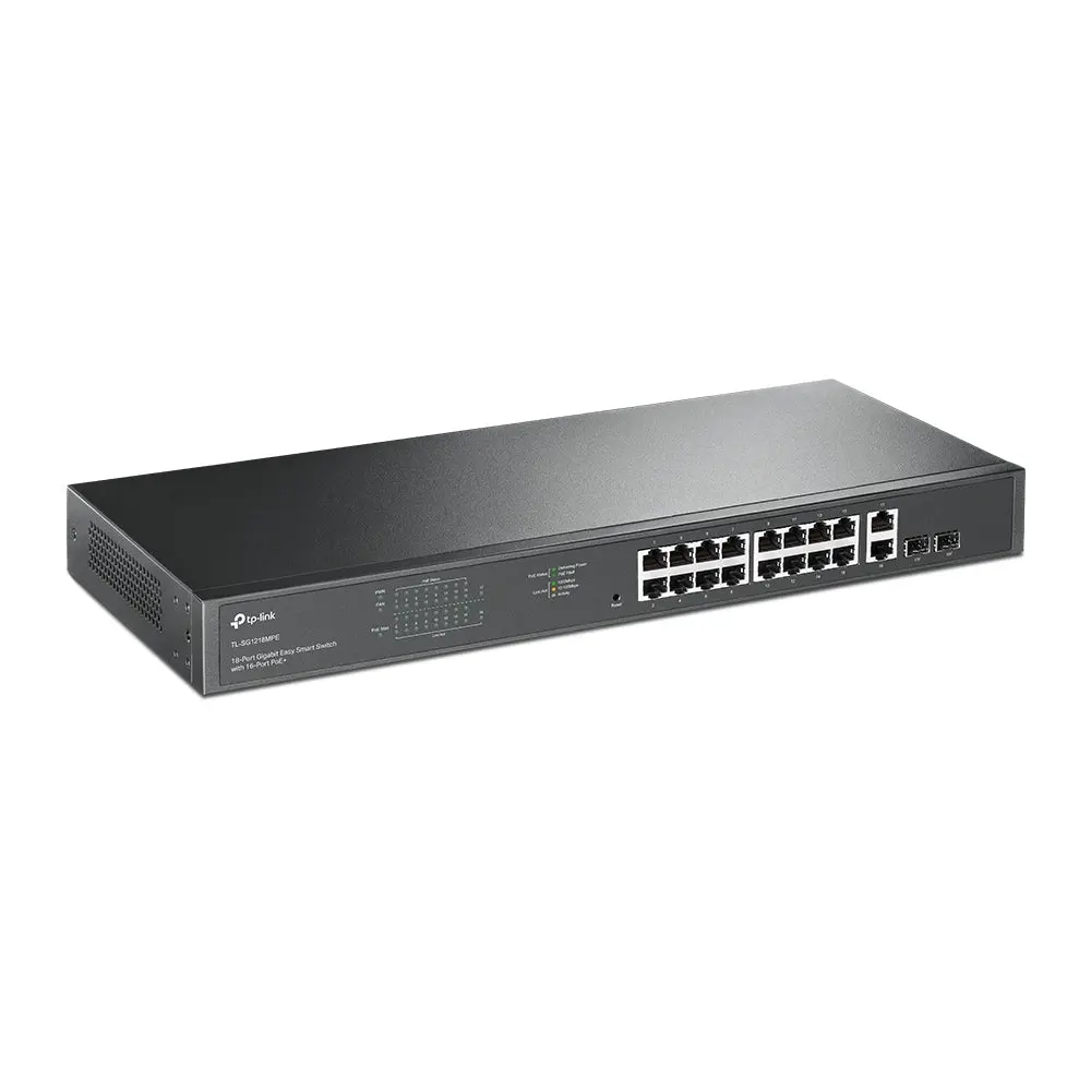 TP-Link TL-SG1218MPE, 18-Port Gigabit Easy Smart Switch with 16-Port PoE+
