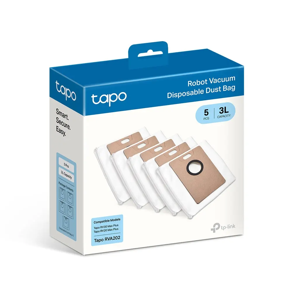 TP-Link Tapo RVA202, Robot Vacuum Disposable Dust Bag 3L (5 Pcs)