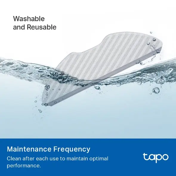 TP-Link Tapo RVA300, Robot Vacuum Washable Mop Cloth (3 Pcs)