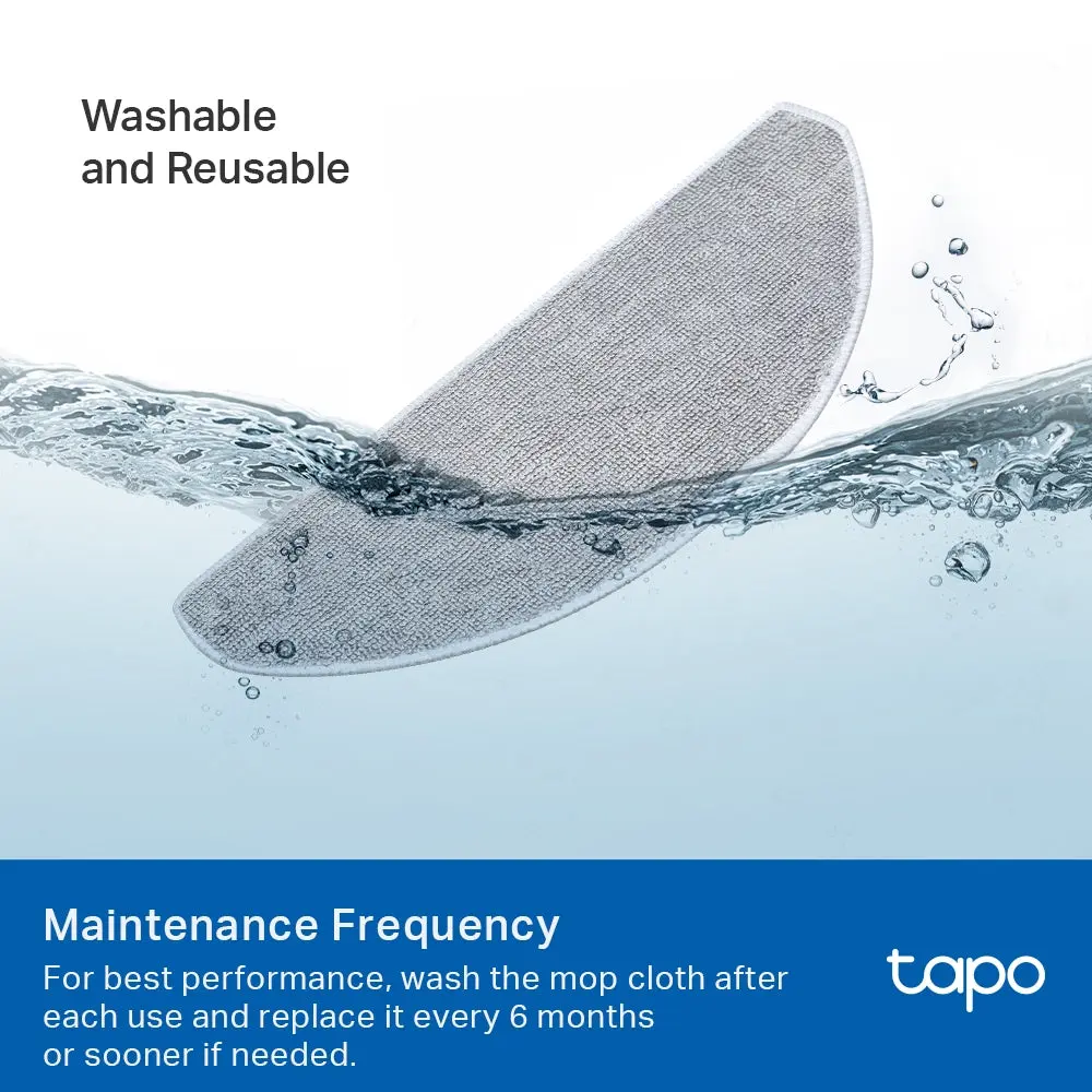 TP-Link Tapo RVA301, Robot Vacuum Washable Mop Cloth (5 Pcs)