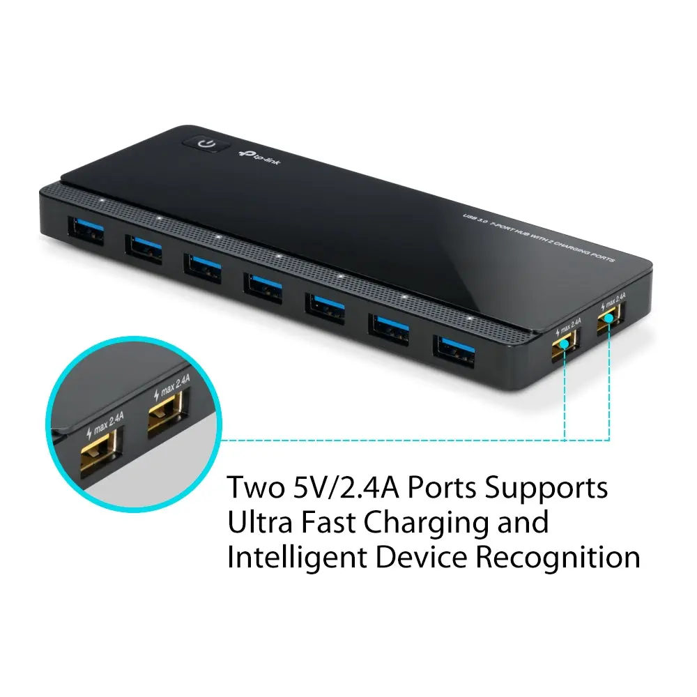 UH720, TP-Link, USB 3.0 7-Port Hub 2 Charging Ports