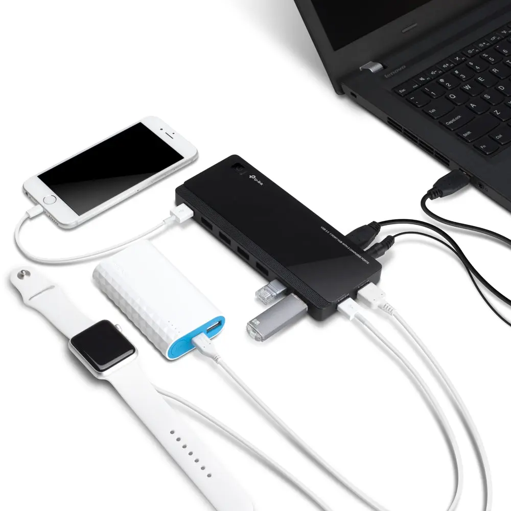 UH720, TP-Link, USB 3.0 7-Port Hub 2 Charging Ports