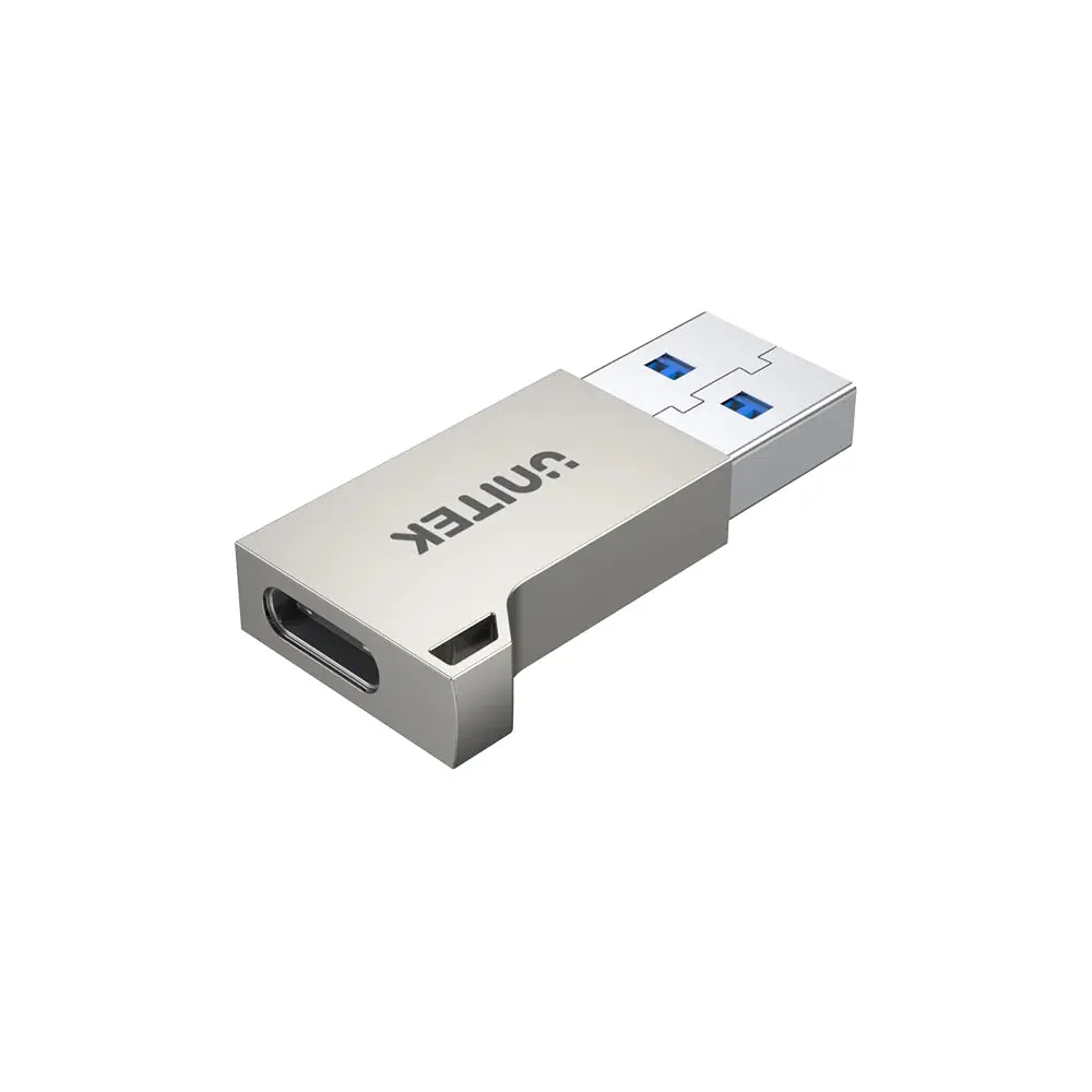 A1034NI, Unitek USB-A 5Gbps Male to USB-C Female Adapter, Silver Color, Unitek Blister