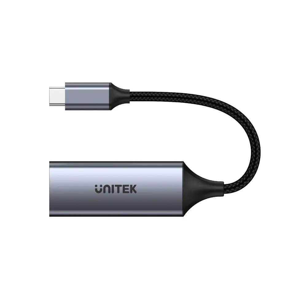 V1413A, Unitek USB-C to VGA(1080P-60Hz) Adapter Cable, with Briad, Grey & Black