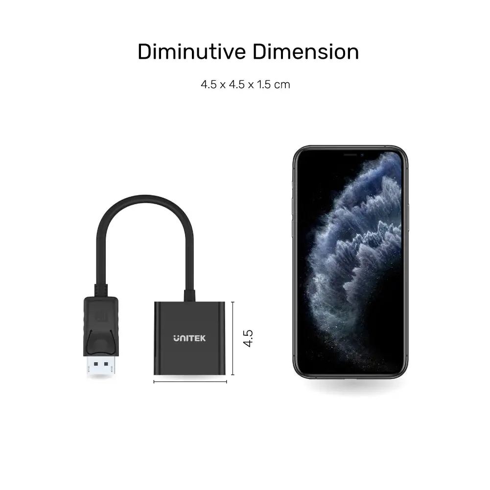 Y-5118AA, Unitek DisplayPort to DVI Female Adapter