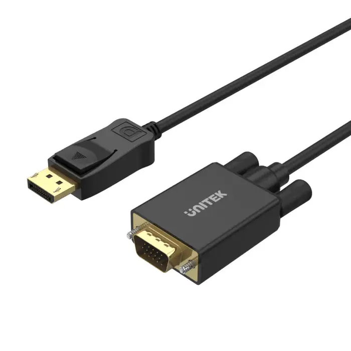 Y-5118F, Unitek 1.8m Display Port Male to VGA Male Adapter