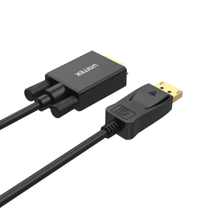 Y-5118F, Unitek 1.8m Display Port Male to VGA Male Adapter