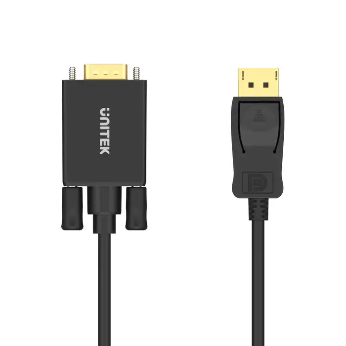 Y-5118F, Unitek 1.8m Display Port Male to VGA Male Adapter