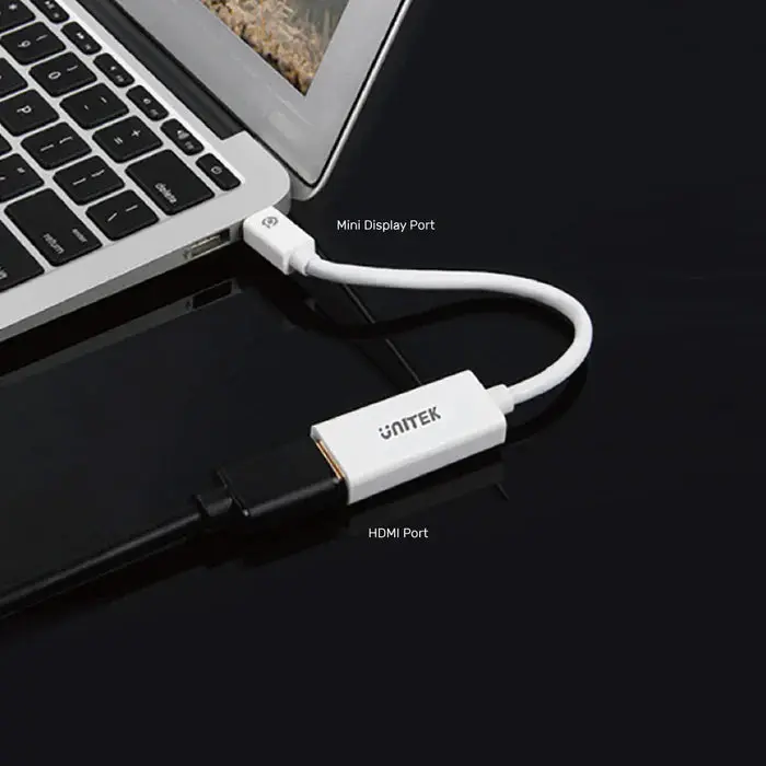 Unitek Y-6331 20CM Mini DisplayPort to HDMI Female Adapter (4K)
