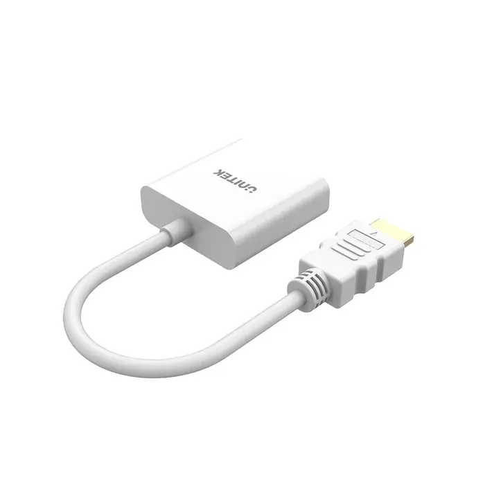 Unitek Y-6333C01 HDMI to VGA Adapter, Without Audio, Without Power Port, White