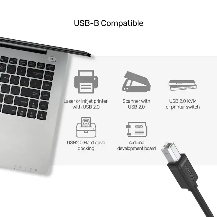 Unitek Y-C4001GBK 2M USB 3.0 USB-A (M) to USB-B (M) Cable