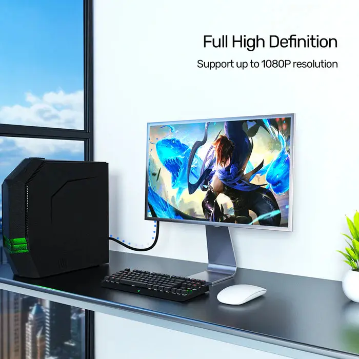 Unitek Y-C503G 1.5M, HD15 VGA (M) to VGA (M) (3C+6)