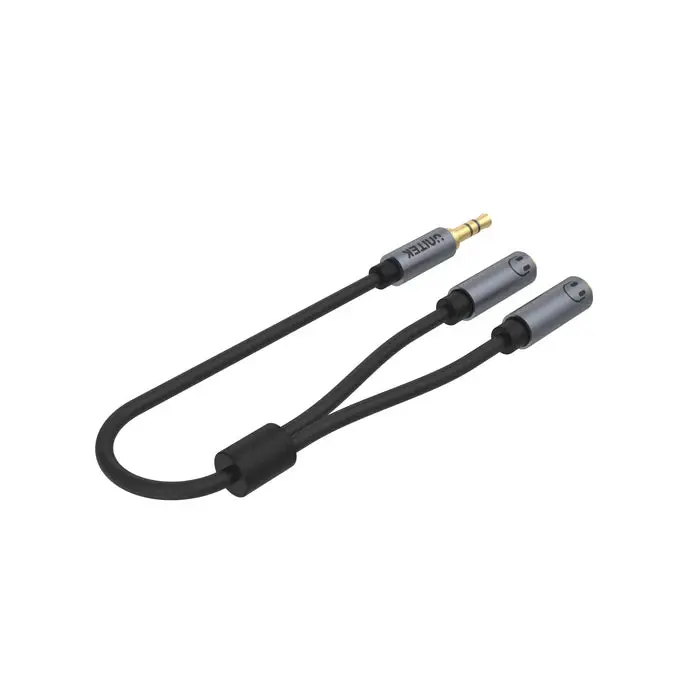 Unitek Y-C956ABK 0.2M, 3.5MM AUX Audio Cable - Male to 2*Female