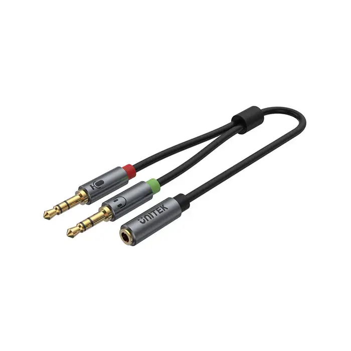 Unitek Y-C957ABK 0.2M, 3.5MM AUX Audio Cable - Female to 2*Male