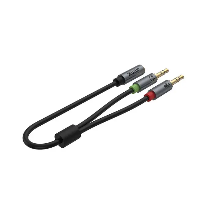 Unitek Y-C957ABK 0.2M, 3.5MM AUX Audio Cable - Female to 2*Male