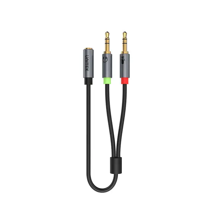 Unitek Y-C957ABK 0.2M, 3.5MM AUX Audio Cable - Female to 2*Male
