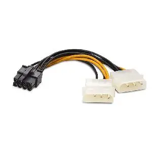 Kingda KD-SATA001 VGA 8PIN TO 2x4PIN molex female power adapter