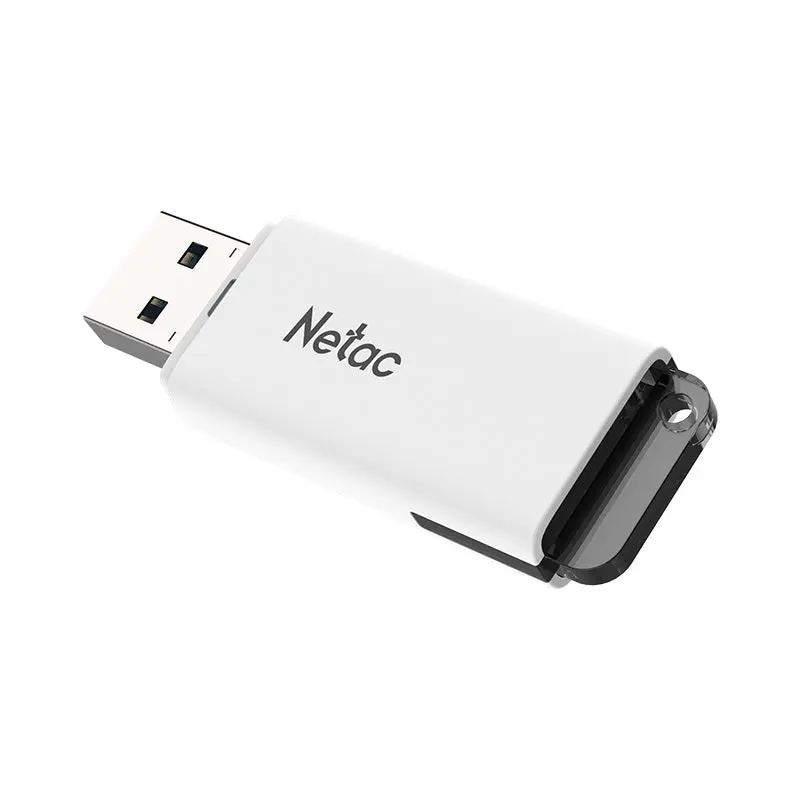NETAC U185, 32GB, USB2.0, with LED indicator, White+Black
