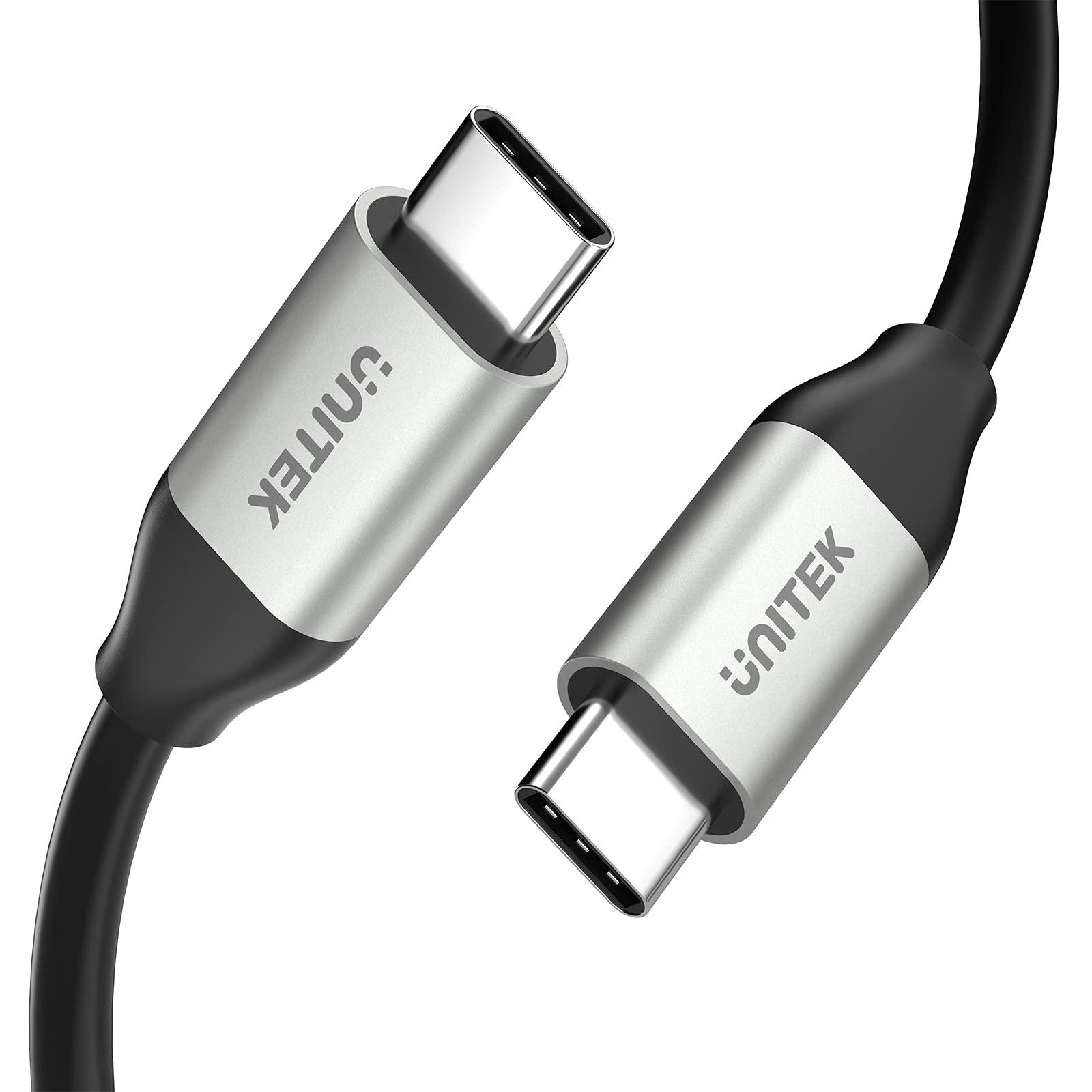 C14082ABK, Unitek 1M, Full Featured USB-C Male to Male Cable with Data 10Gbps / PD 100W, D4K60Hz, Grey