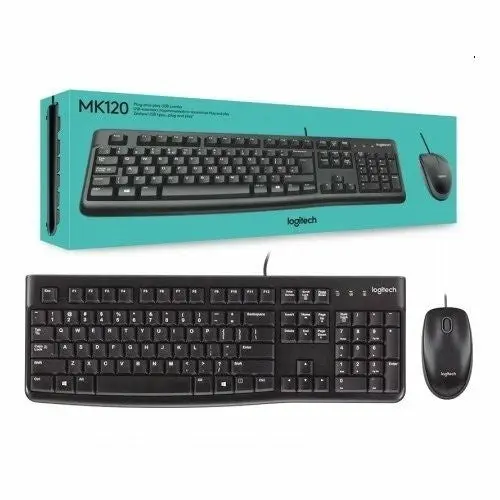 Logitech MK120 Keyboard, USB COMBO, ENG/RU, BLACK