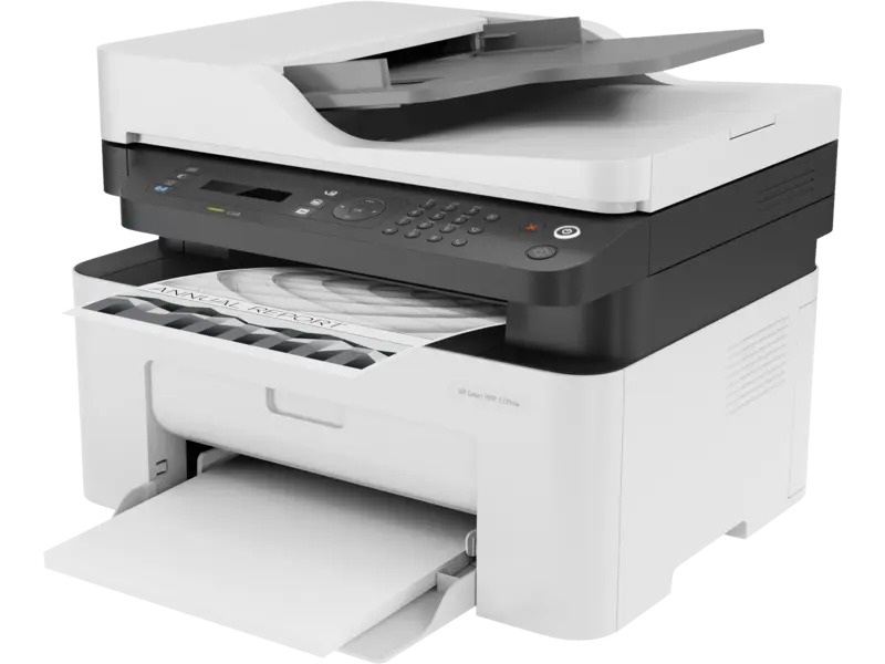 4ZB84A HP Laser MFP 137fnw MFP, 10,000 pages/month, B&W, A4, 20ppm, 1200dpi, USB, LAN, WiFi, 128MB, ADF (106A)