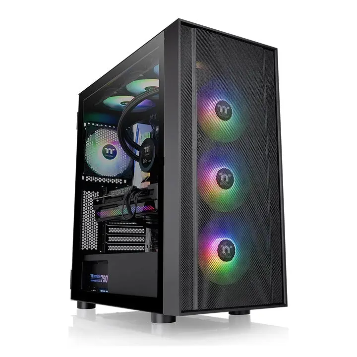 Thermaltake, H570 TG ARGB Mid Tower Chassis Case Black