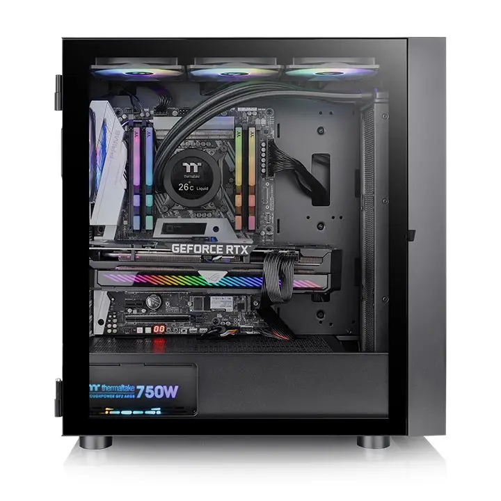 Thermaltake, H570 TG ARGB Mid Tower Chassis Case Black