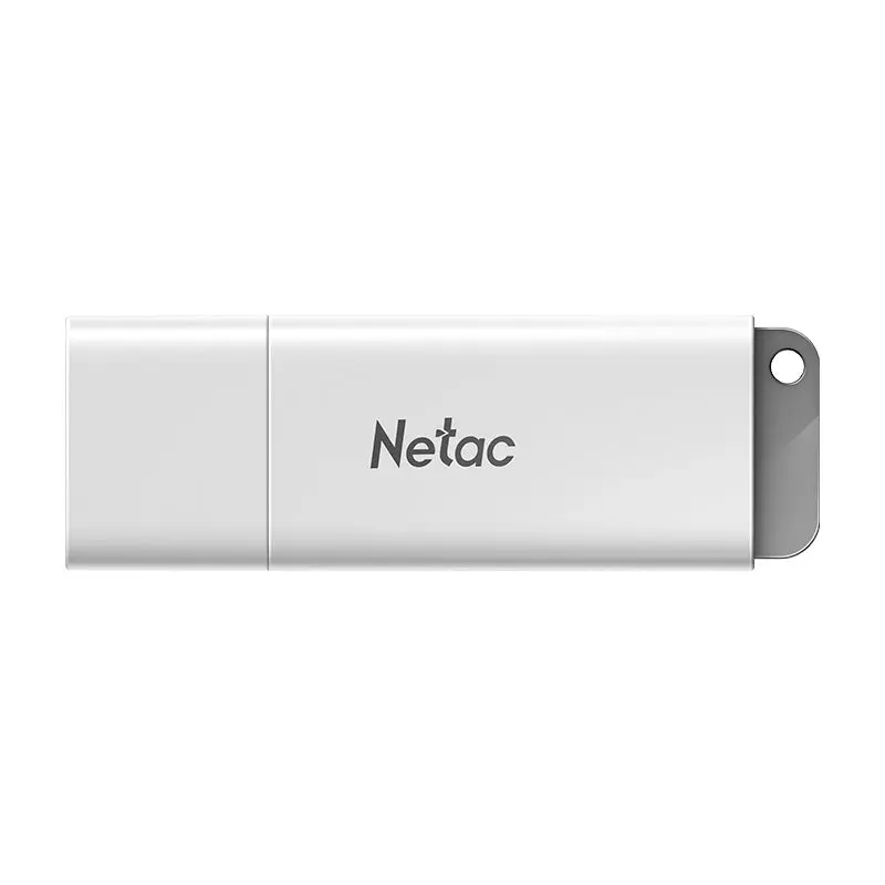 NETAC, U185, 64GB, USB2.0, with LED indicator, White+Black