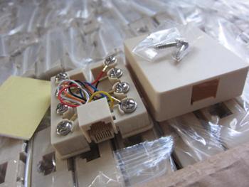 Kingda TELUS 8013,8P8C LAN Outlet Modular Surface Jack,8P8C