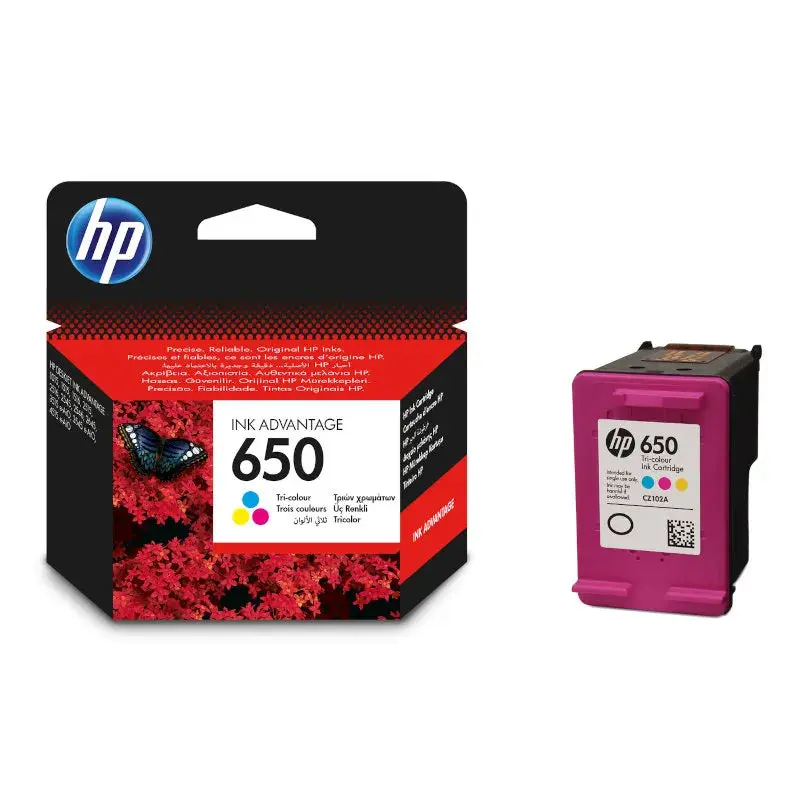 HP 650 Tri-Color IInk Cartridge CZ102AE