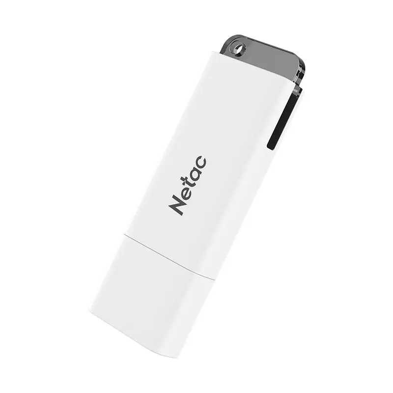 NETAC, U185, 16GB, USB2.0, with LED indicator, White+Black