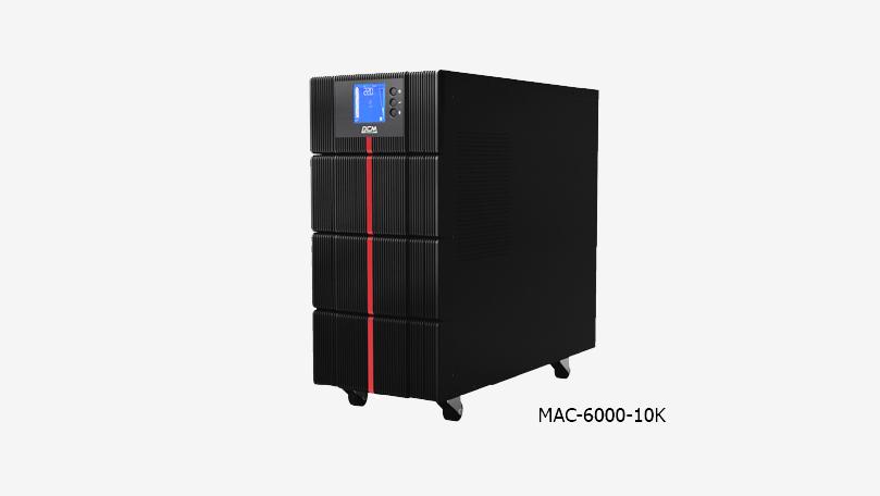 Powercom MAC-6K, 6000W, Online, Automatic and manual internal bypass, Black
