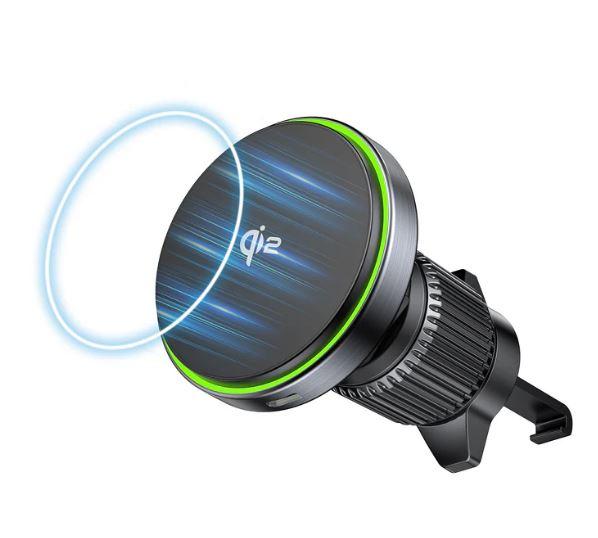 P1404ABK01 Unitek Qi2 Magnetic Wireless Car Charger Mount with Cooling Fan