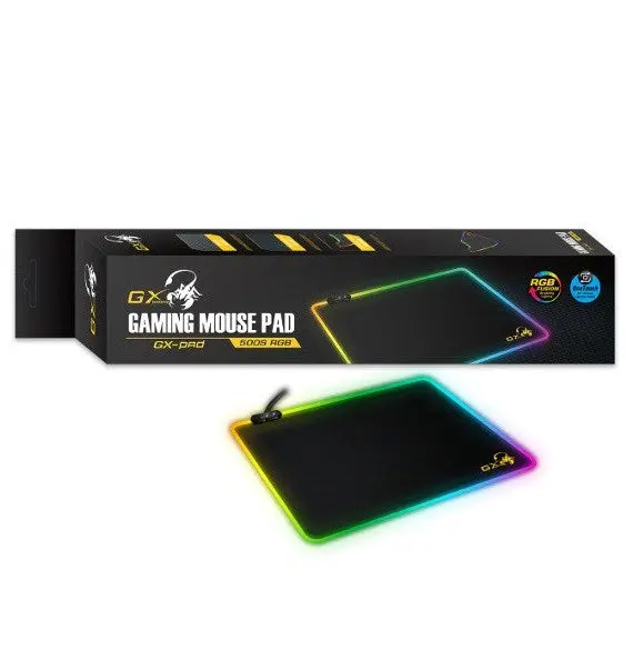 GX-Pad 500S RGB, Game mouse pad Black, Genius